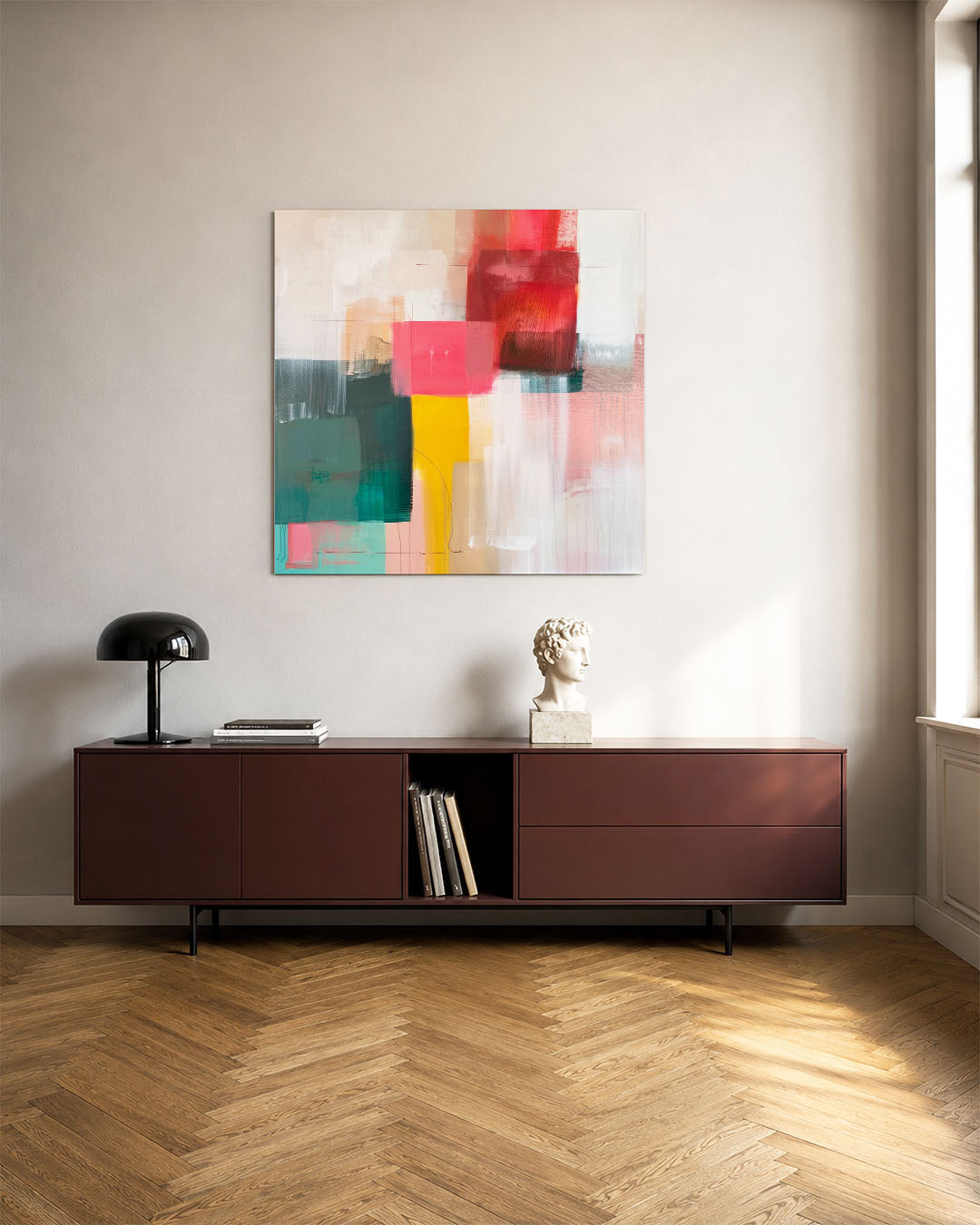 Kleurrijke geometrie Kunstwerk