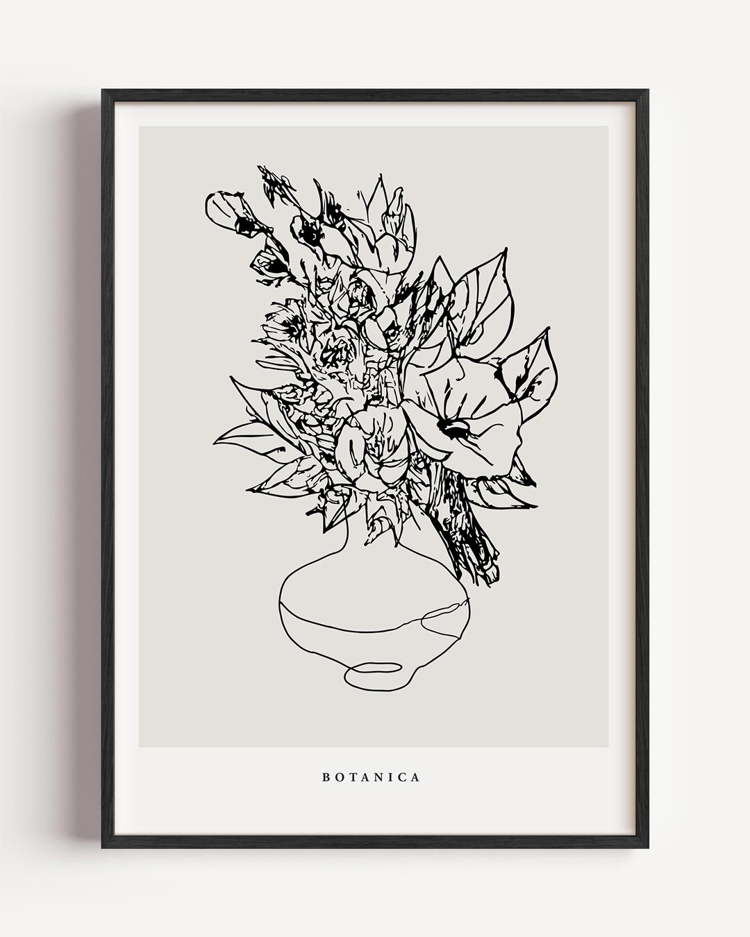 Botanica Bloemenlijntekening Poster-WallArtistic