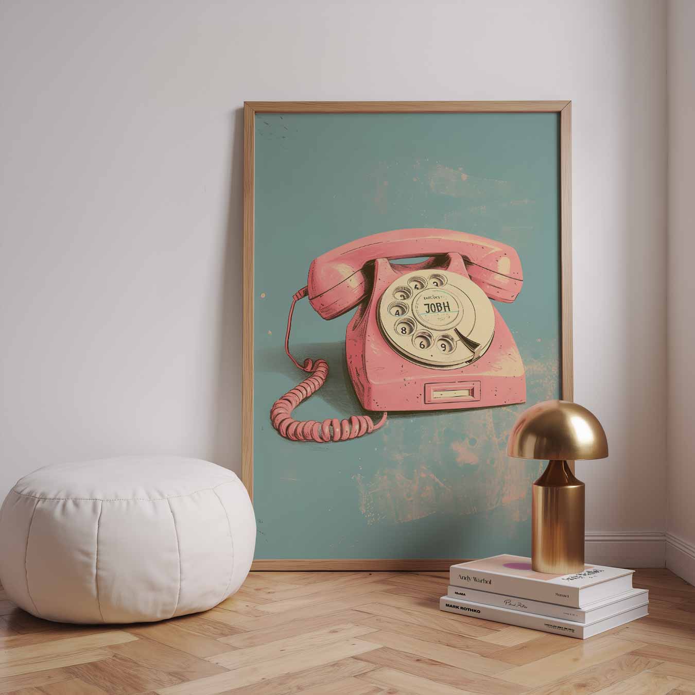 Vintage Telefoon Charm Poster