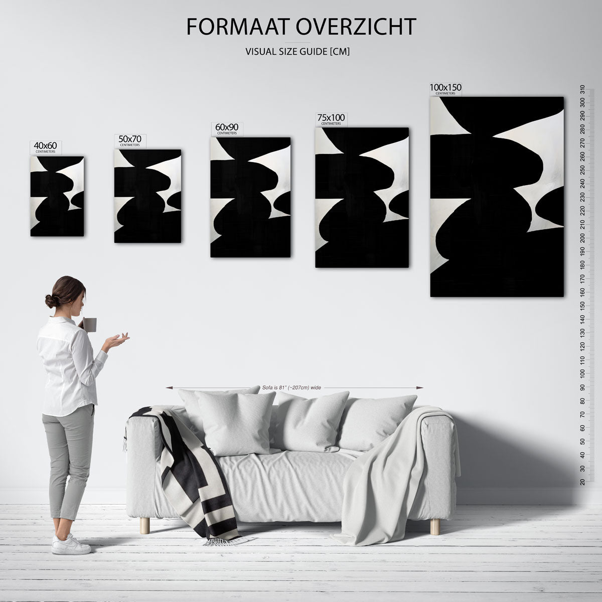 Dynamische vormen Kunstwerk