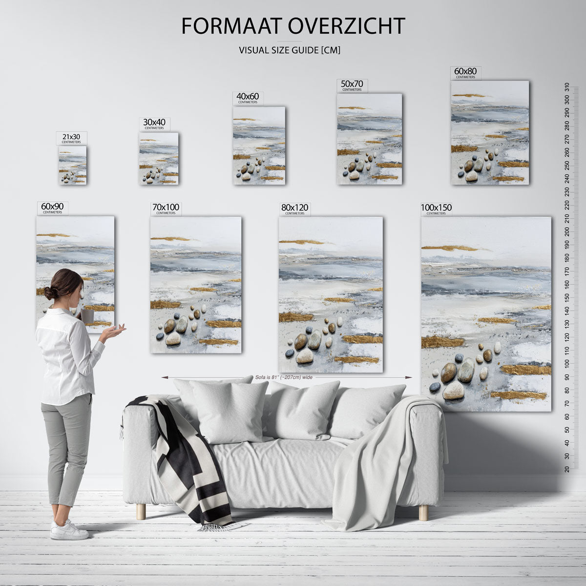 Stenen en gouden accenten Poster