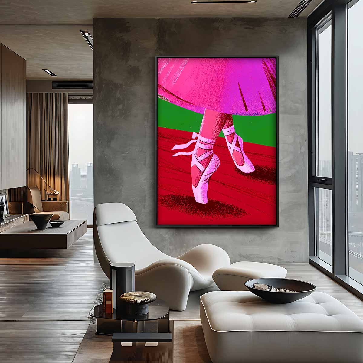 Dansende Schoonheid Kunstwerk-canvas-dibond-plexiglas-wanddecoratie-WallArtistic