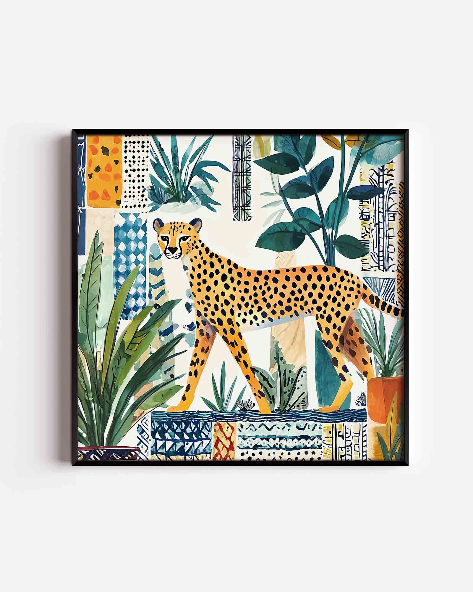 Luipaard en planten Poster