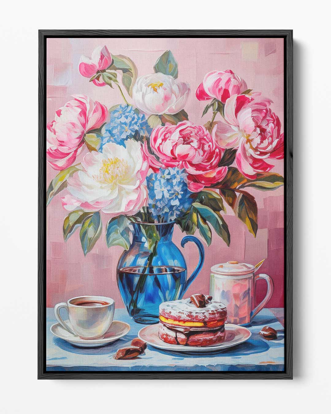Bloemrijke Ontbijtwonder Kunstwerk-canvas-dibond-plexiglas-wanddecoratie-WallArtistic