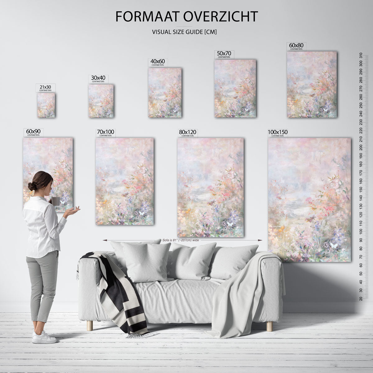 Bloemen en vlinders Poster
