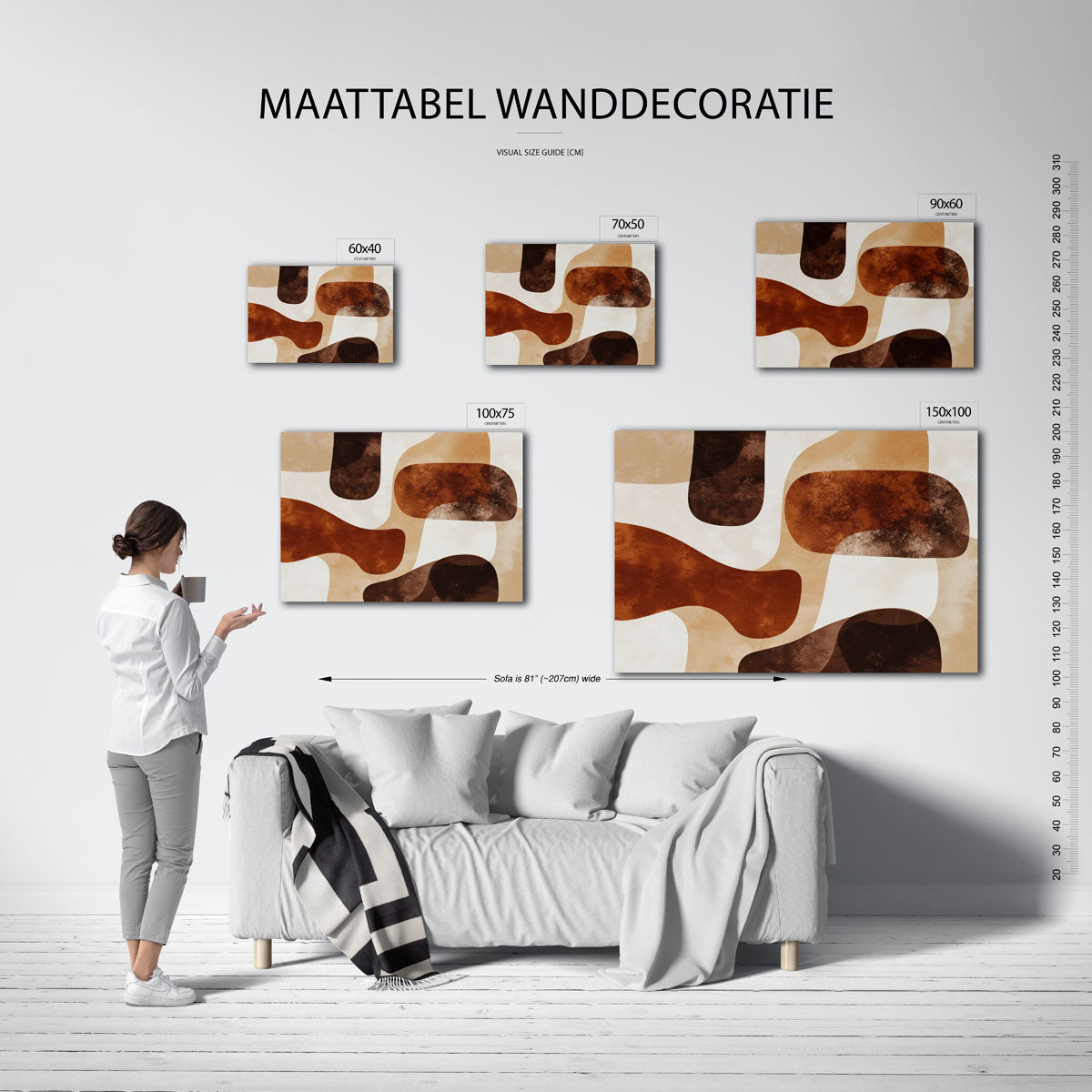 Organische vormen compositie Kunstwerk