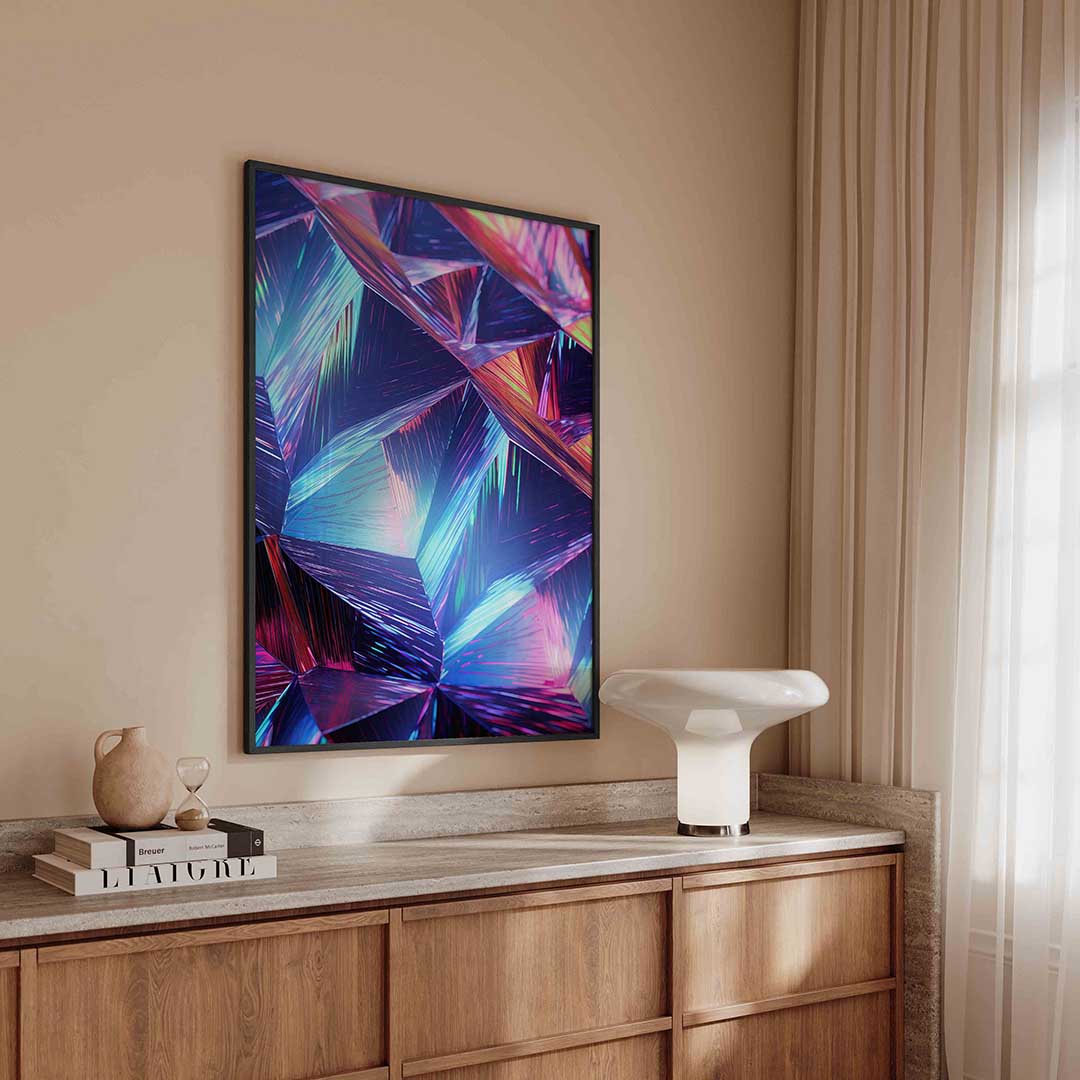 Reflecterende geometrische vormen Poster