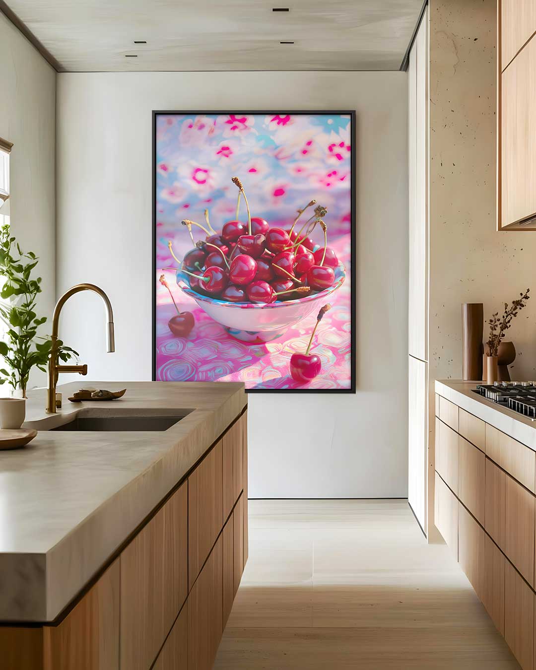 Zomers Kersenfeest Kunstwerk-canvas-dibond-plexiglas-wanddecoratie-WallArtistic