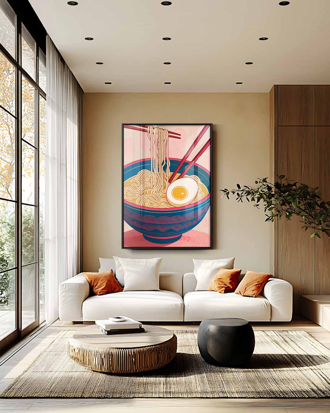 Kleurrijke Ramen Illustratie Kunstwerk-canvas-dibond-plexiglas-wanddecoratie-WallArtistic