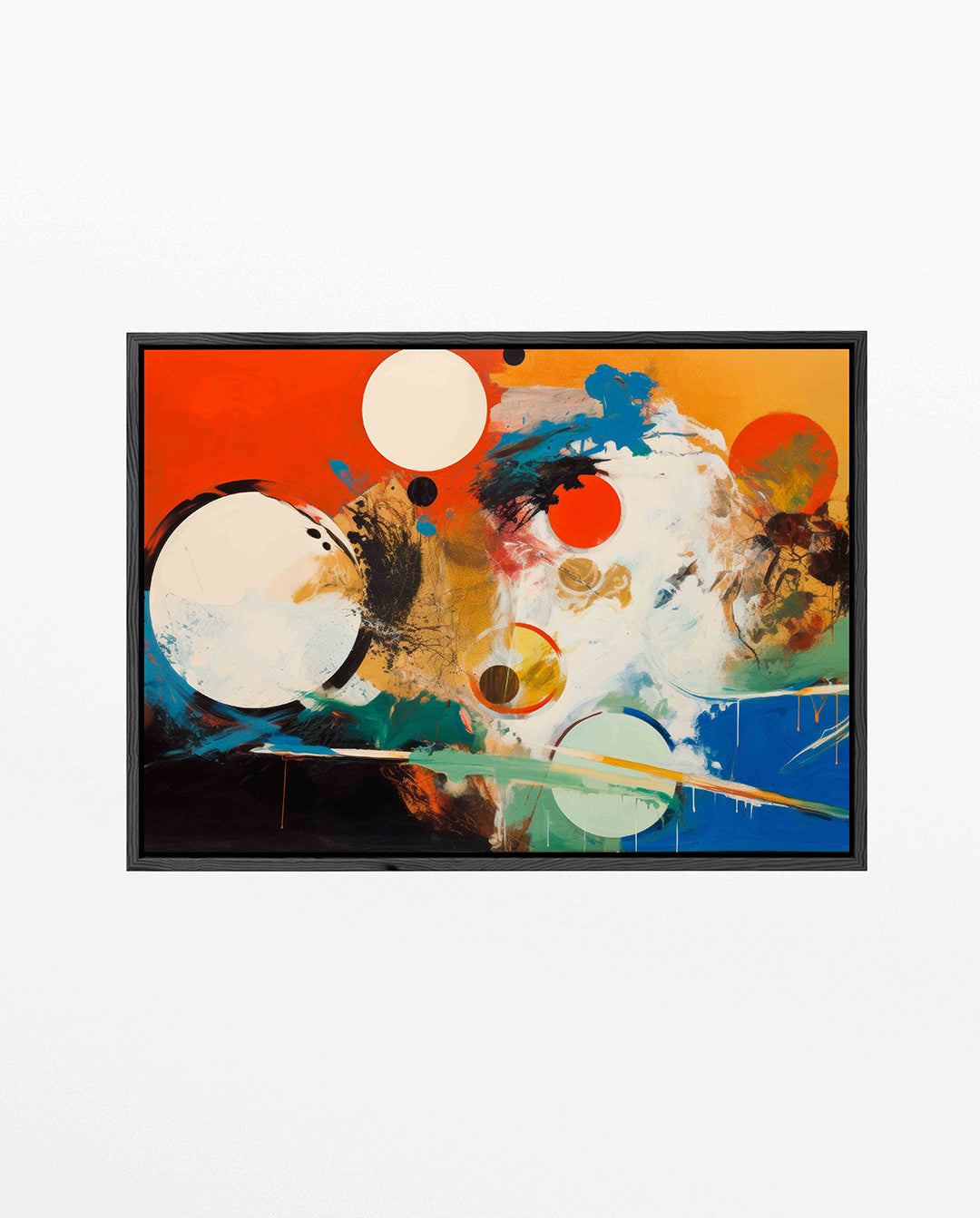 Dynamische kleurenexplosie Kunstwerk