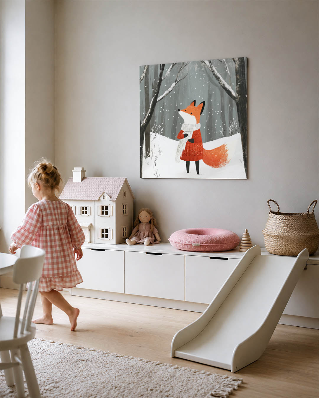 Dromerige wintervos Kunstwerk