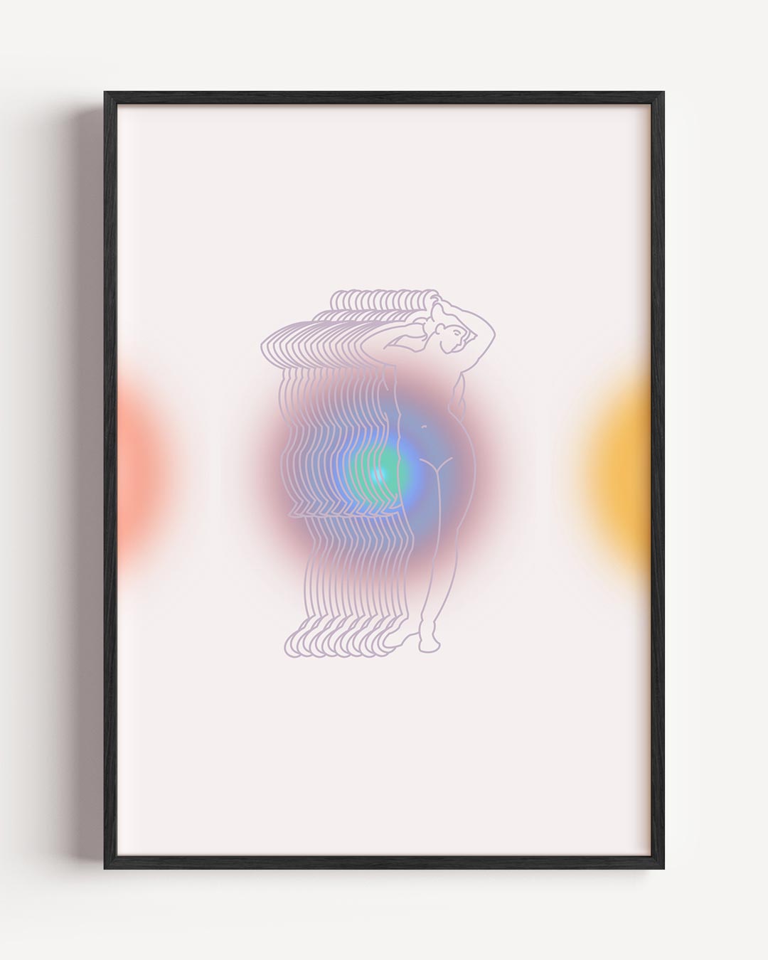 Moderne Retro Damesportret Poster-WallArtistic