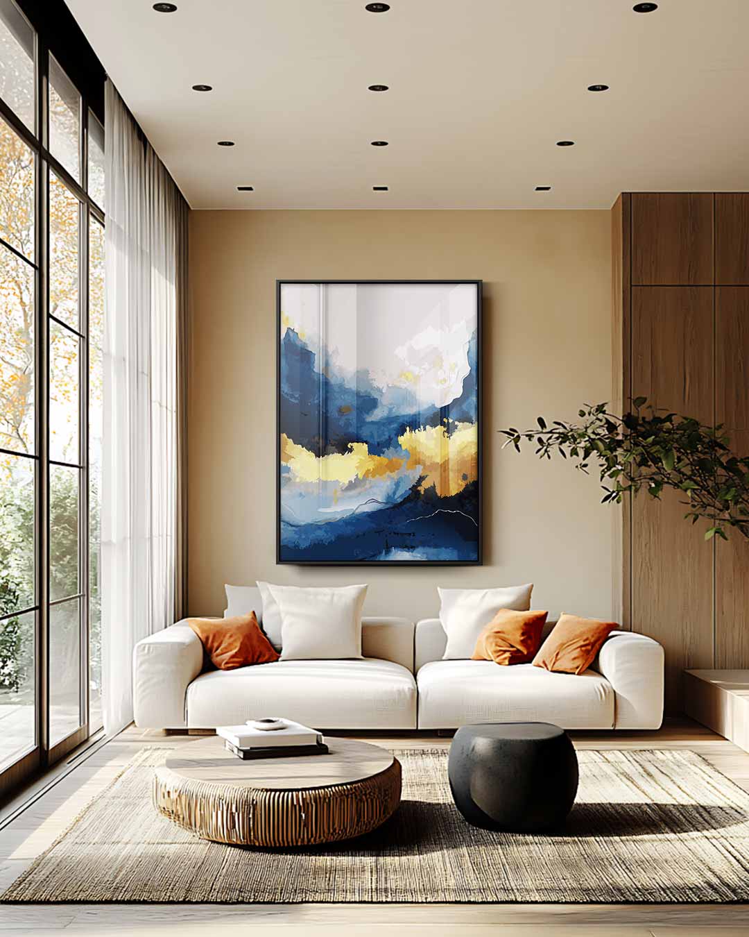 Hemelse Blauwe Dromen Kunstwerk-canvas-dibond-plexiglas-wanddecoratie-WallArtistic