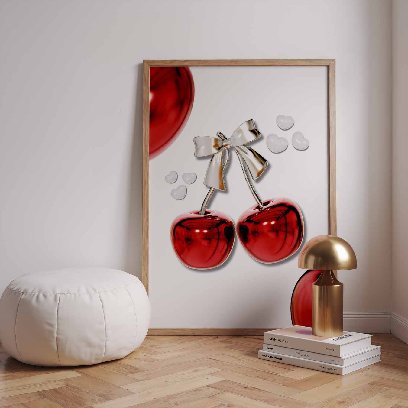 Kersenliefde met Strik Poster