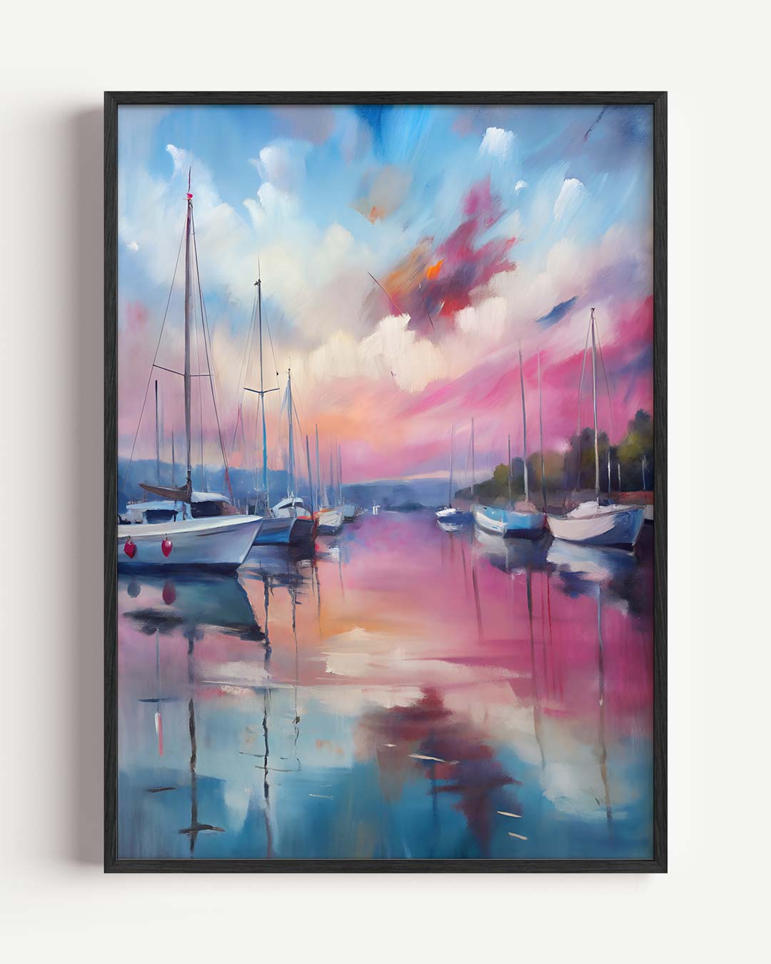Dromerige Zonsopgang in de Haven Poster