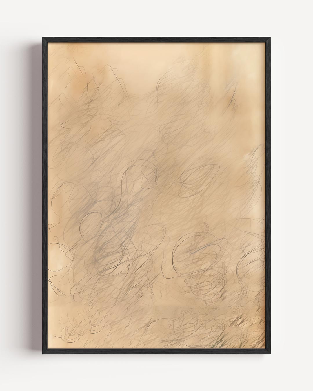 Abstracte Beige Droom Poster-WallArtistic