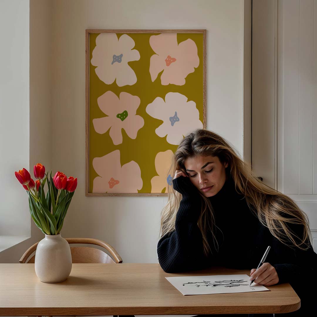 Bloemenpracht Wanddecoratie Poster-WallArtistic