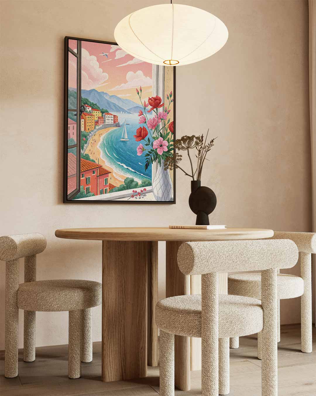 Uitzicht op de Middellandse Zee Kunstwerk-canvas-dibond-plexiglas-wanddecoratie-WallArtistic