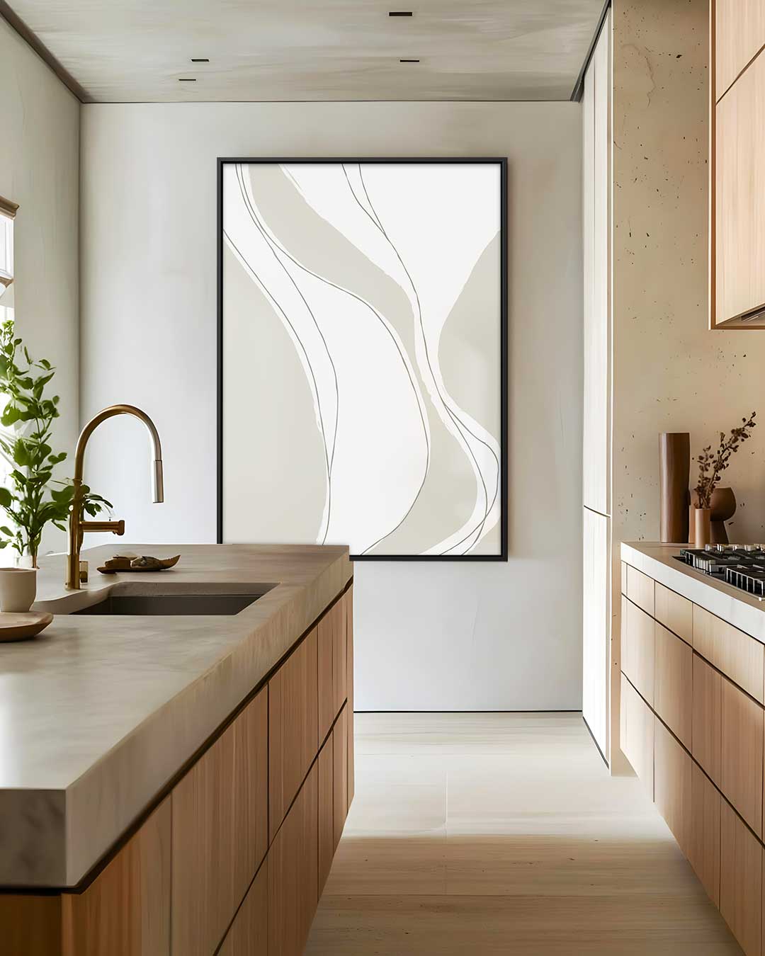 Zachte Golven Wanddecoratie Kunstwerk-canvas-dibond-plexiglas-wanddecoratie-WallArtistic