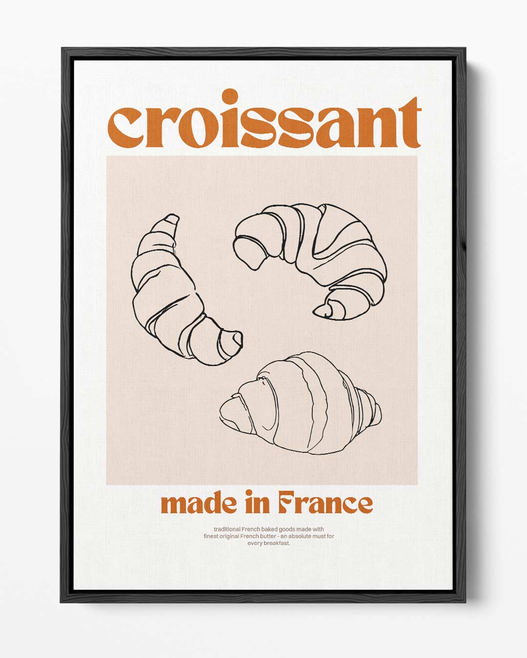 Vintage Franse Croissant Poster