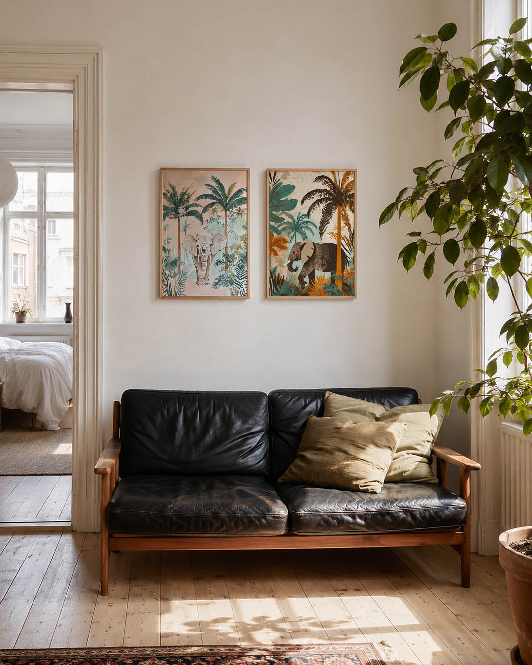 Jungle en olifant Posterset