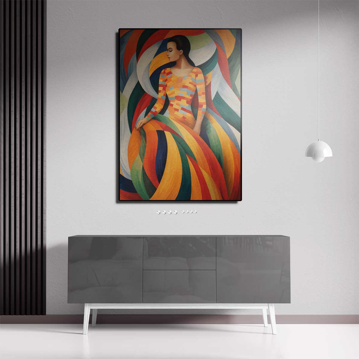 Kleurrijke Harmonie Kunstwerk-canvas-dibond-plexiglas-wanddecoratie-WallArtistic