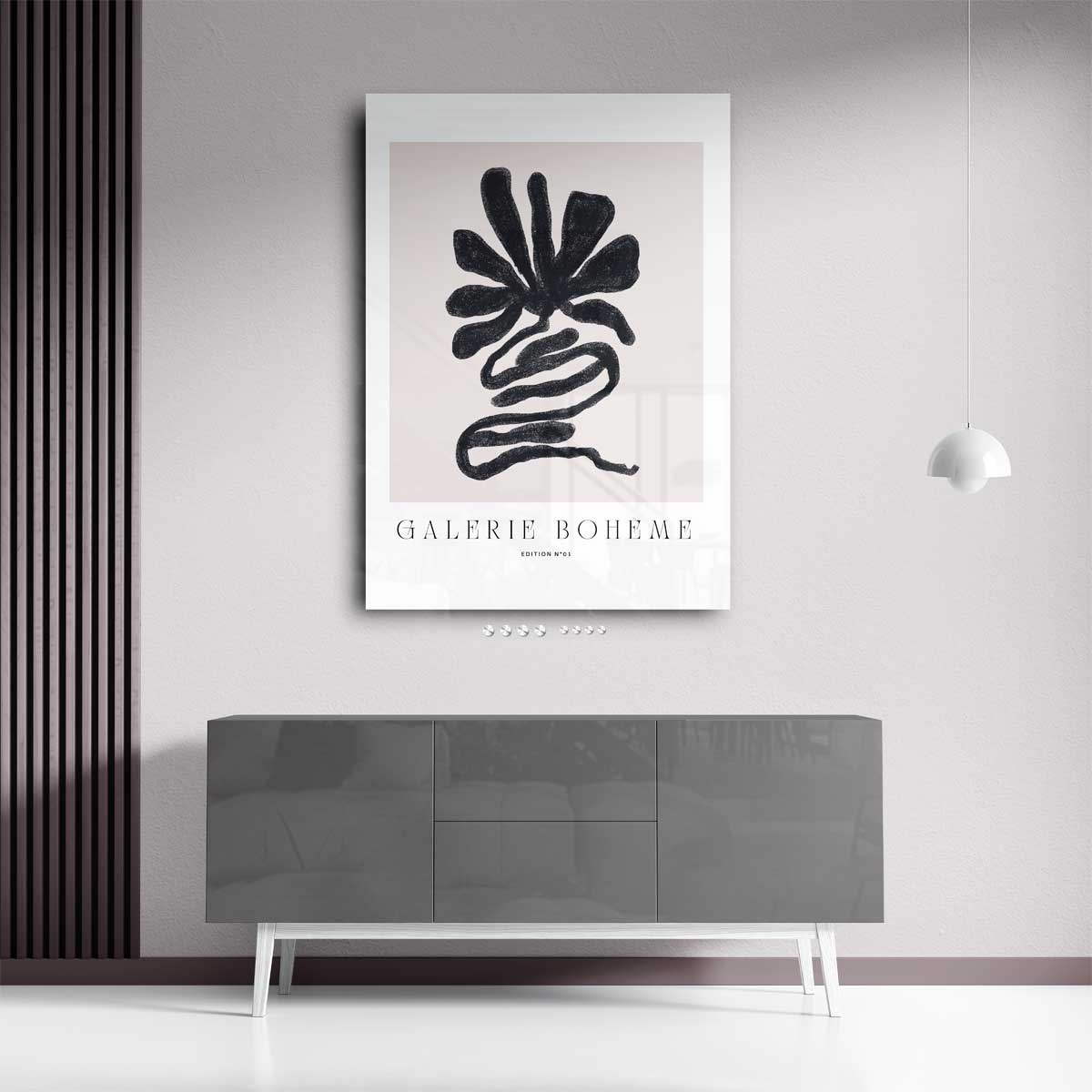 Abstracte Bloemvorm Kunstwerk-canvas-dibond-plexiglas-wanddecoratie-WallArtistic