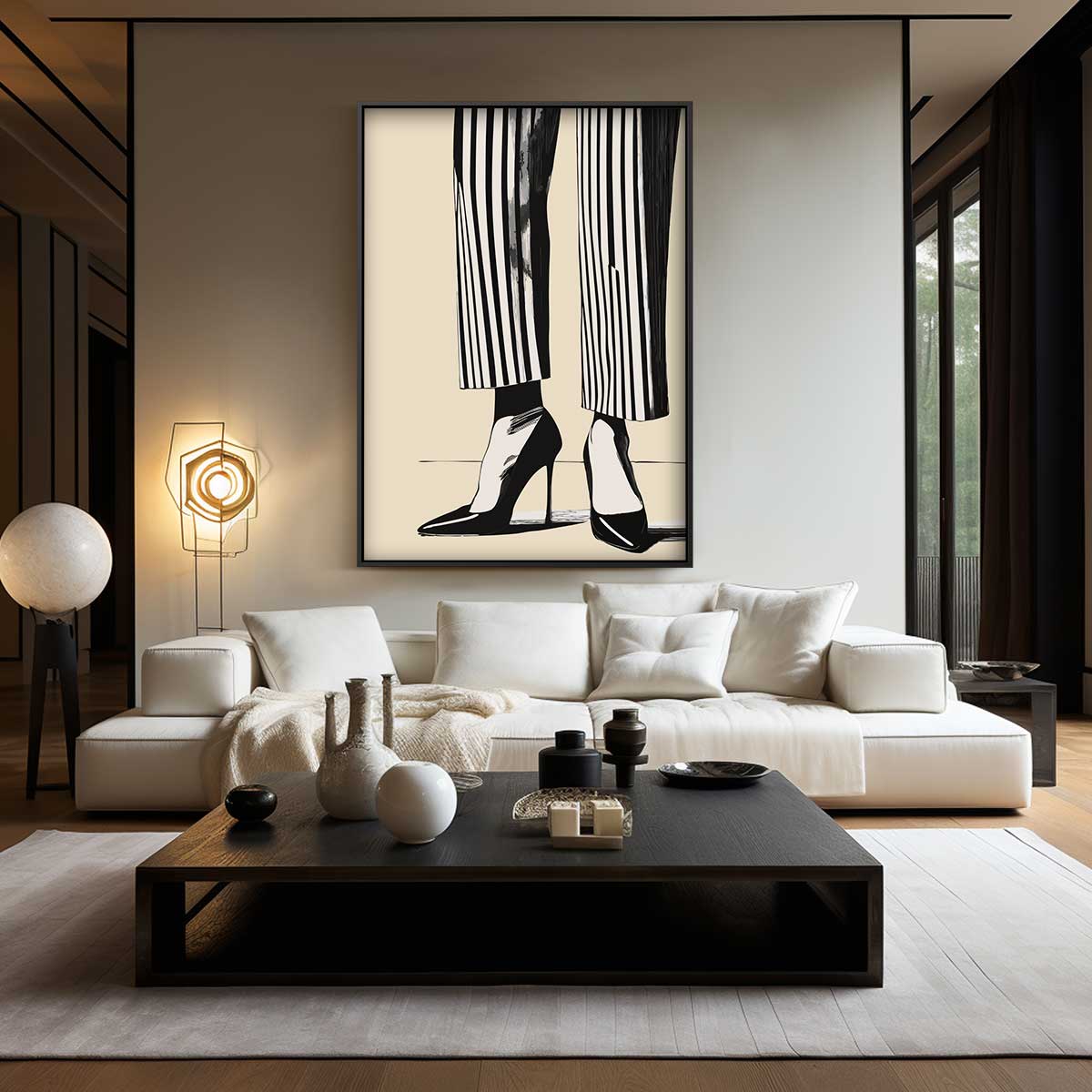 Strakke Strepen Elegantie Kunstwerk-canvas-dibond-plexiglas-wanddecoratie-WallArtistic