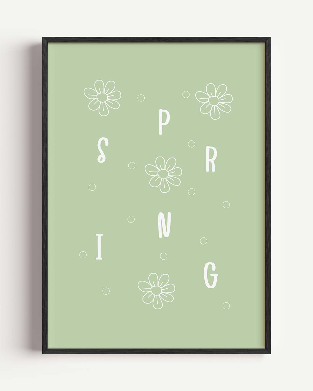 Vrolijke Lente Bloem Poster