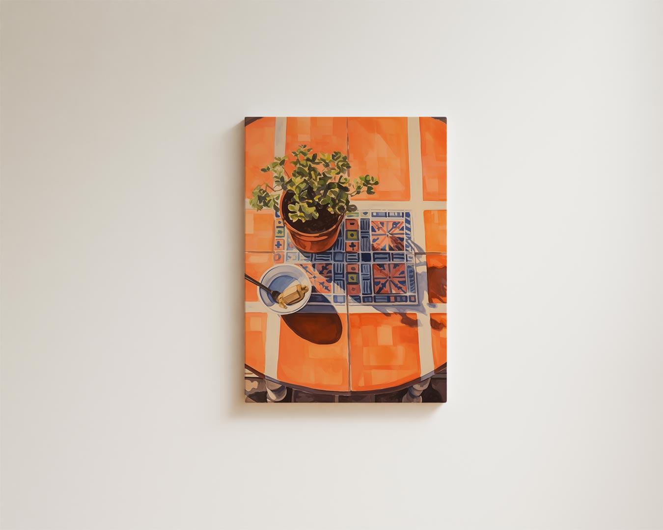 Kleurrijk Ontbijt op een Zonnige Tafel Kunstwerk-canvas-dibond-plexiglas-wanddecoratie-WallArtistic