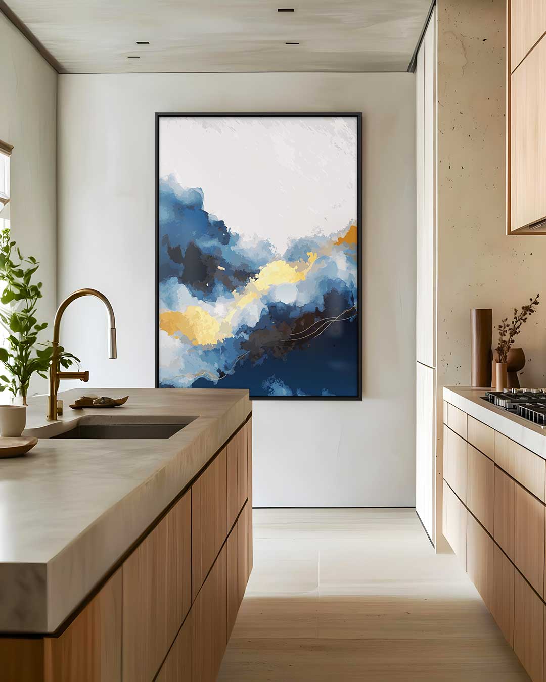 Hemelse Wolken Abstract Kunstwerk-canvas-dibond-plexiglas-wanddecoratie-WallArtistic