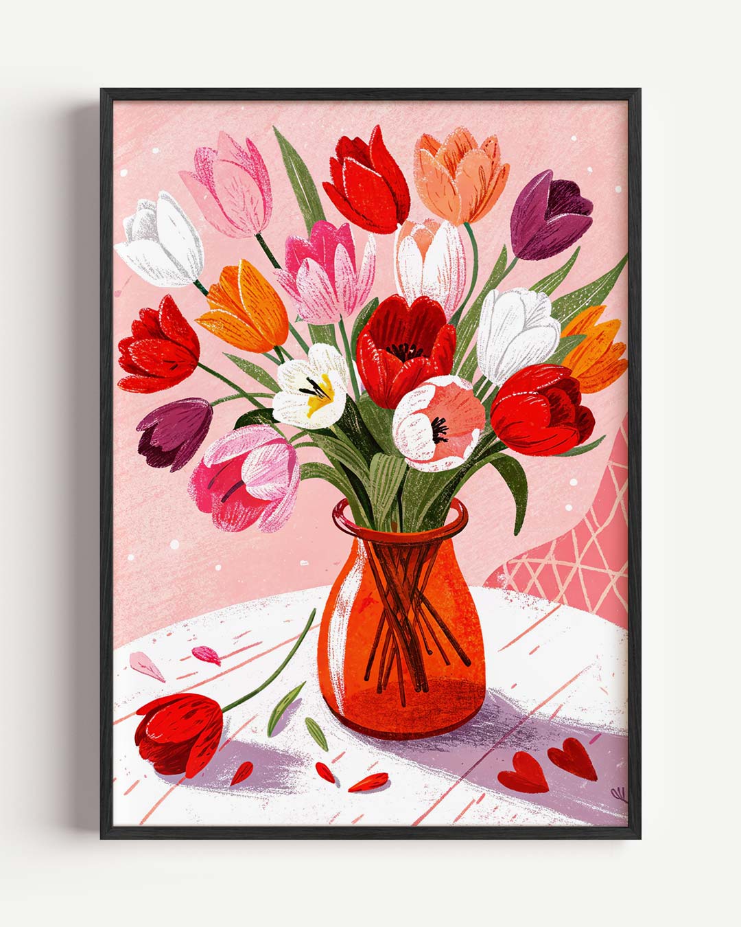 Vrolijke Tulpenbloesem Poster