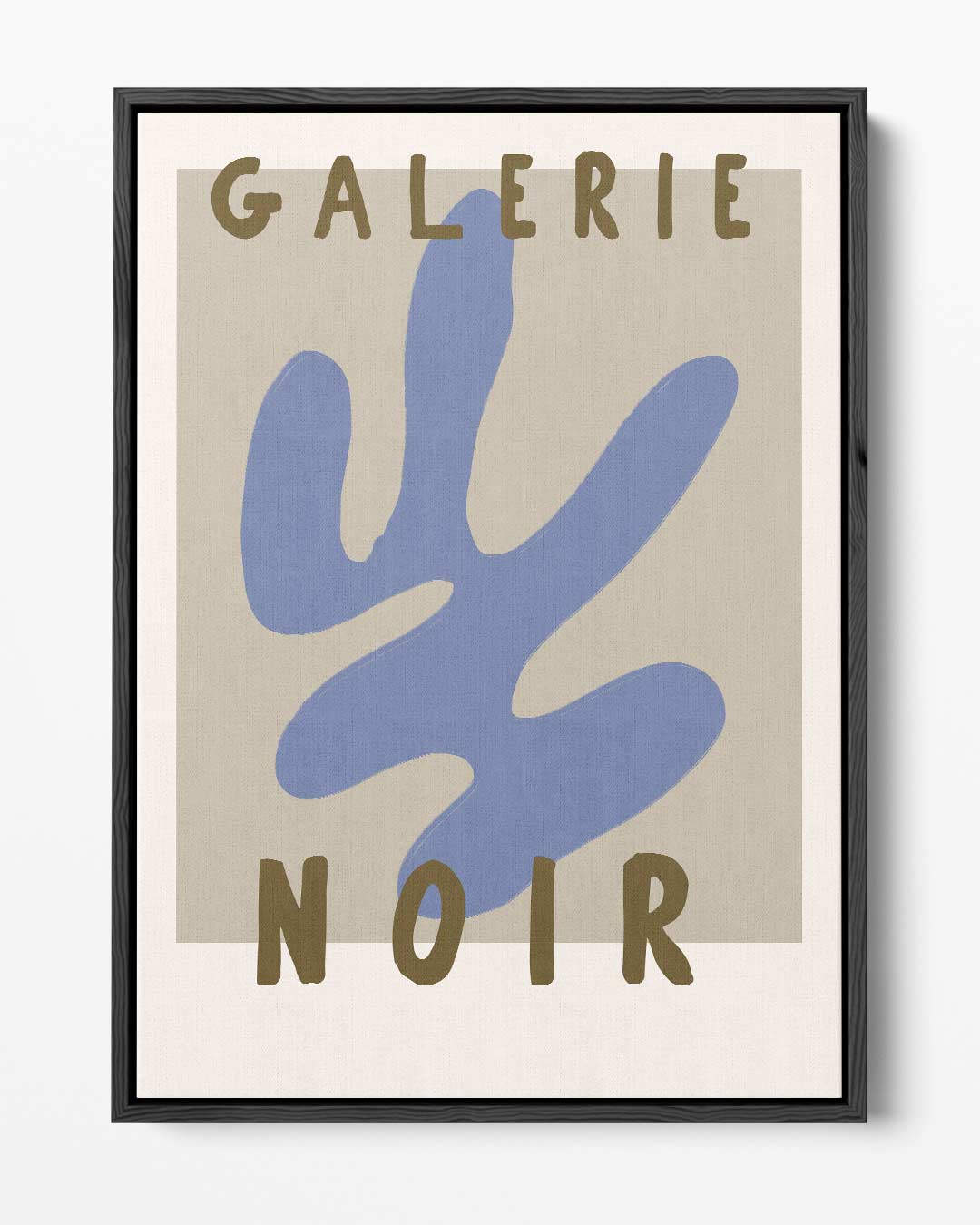 Retro Abstract Blauw en Bruin Poster