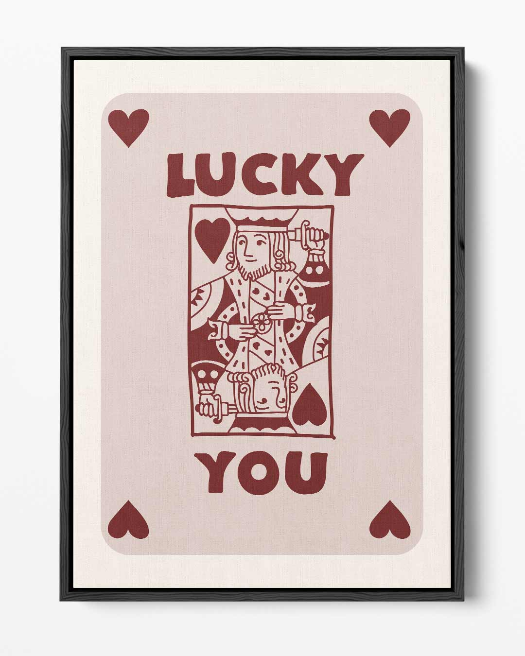 Lucky You Speelkaart Kunst Kunstwerk-canvas-dibond-plexiglas-wanddecoratie-WallArtistic