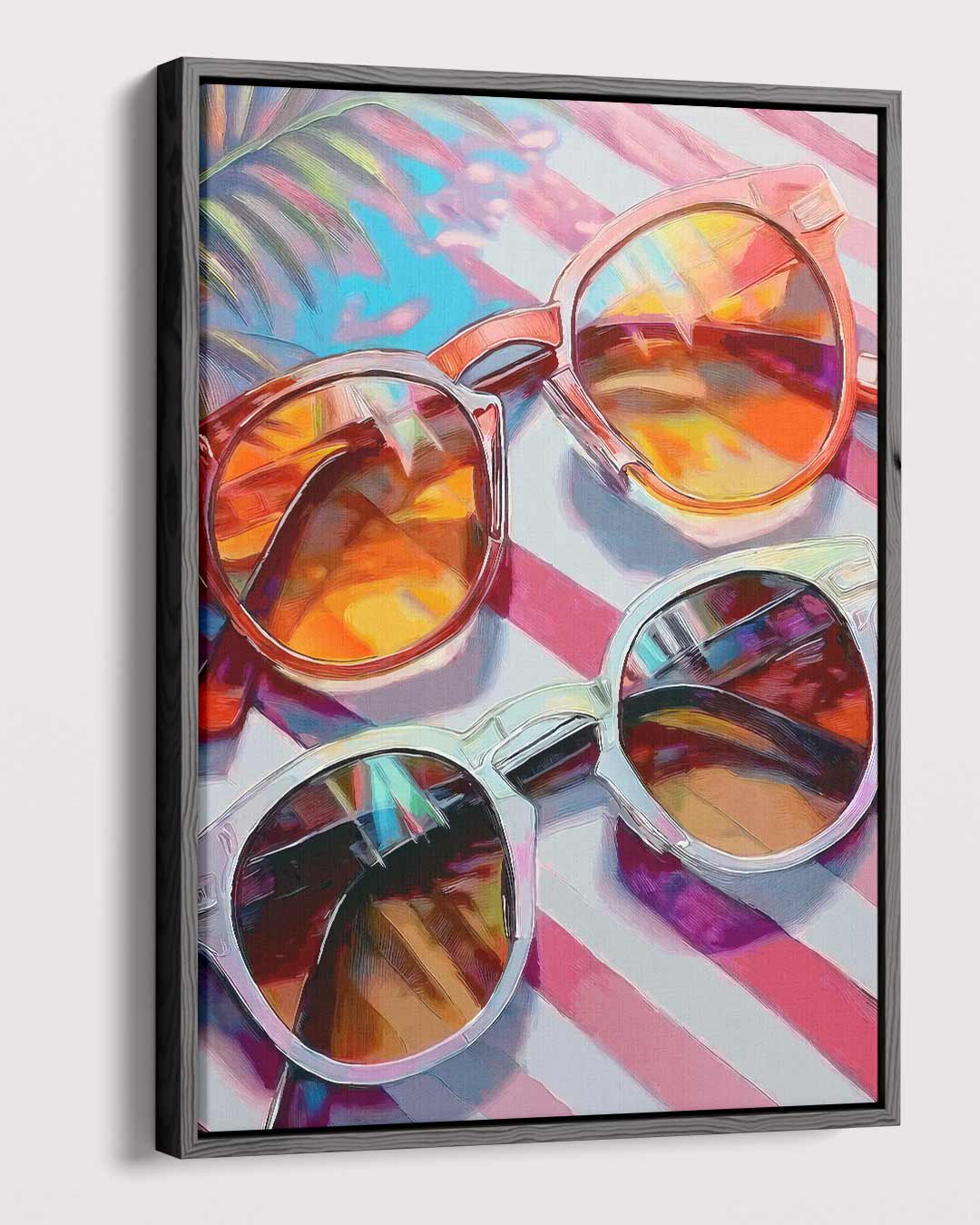 Zonnige Zomerbrillen Kunstwerk-canvas-dibond-plexiglas-wanddecoratie-WallArtistic