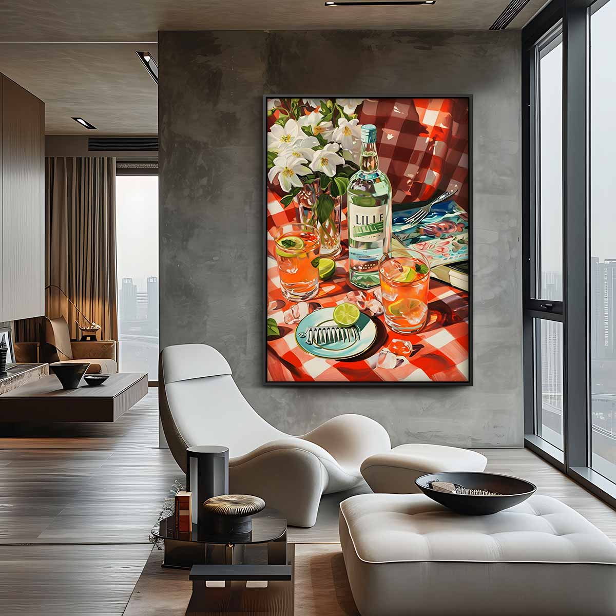 Zomerse Picknick Tafereel Kunstwerk-canvas-dibond-plexiglas-wanddecoratie-WallArtistic