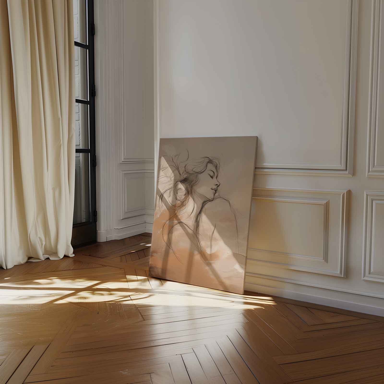 Dromerige Sereniteit Kunstwerk-canvas-dibond-plexiglas-wanddecoratie-WallArtistic