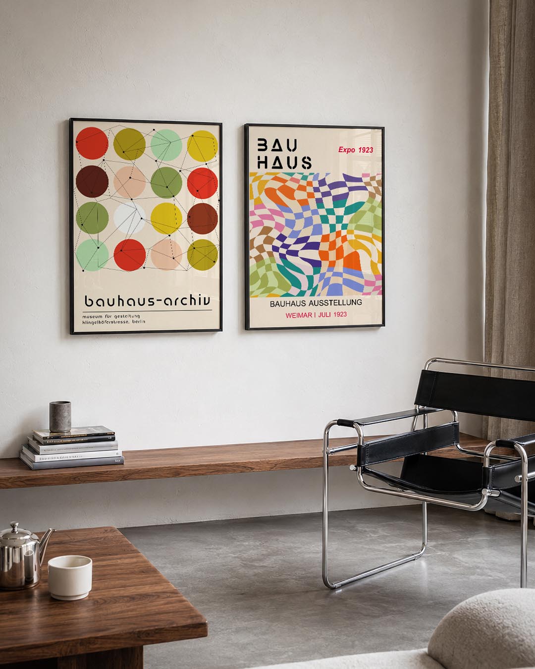 Kleurrijke cirkelstructuur Posterset