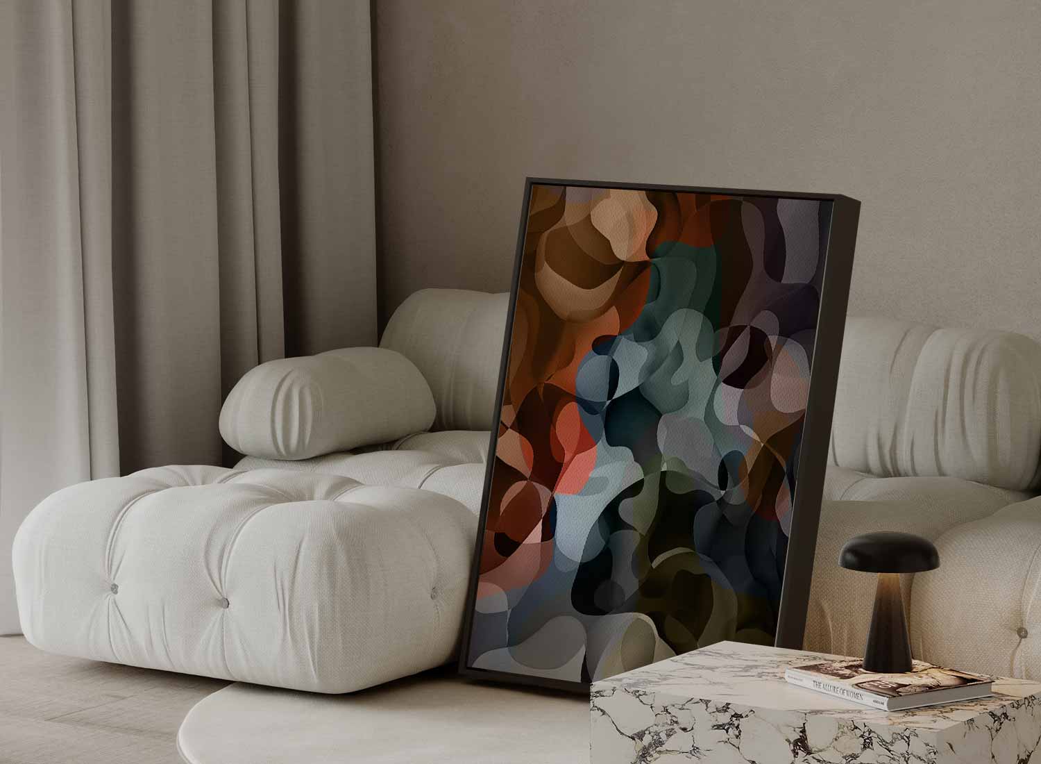Kleurrijke Abstractie Kunstwerk-canvas-dibond-plexiglas-wanddecoratie-WallArtistic
