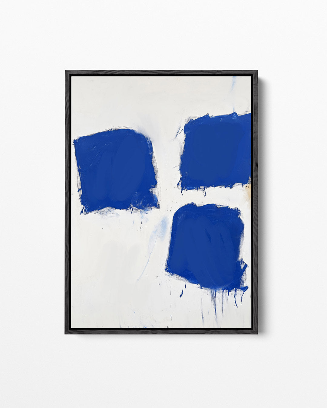 Dynamische blauwe vormen Kunstwerk