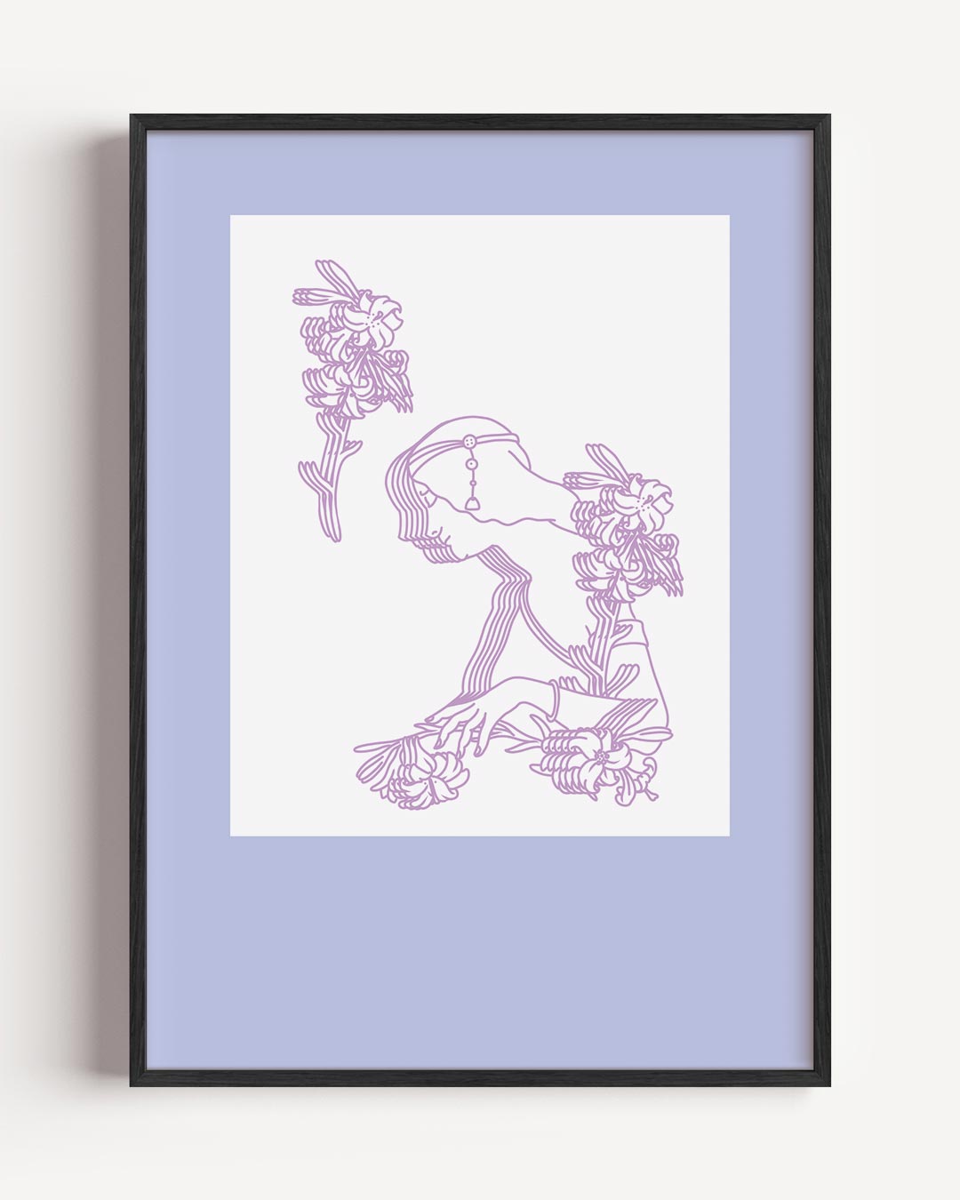 Elegante Bloemenzweverij Poster-WallArtistic