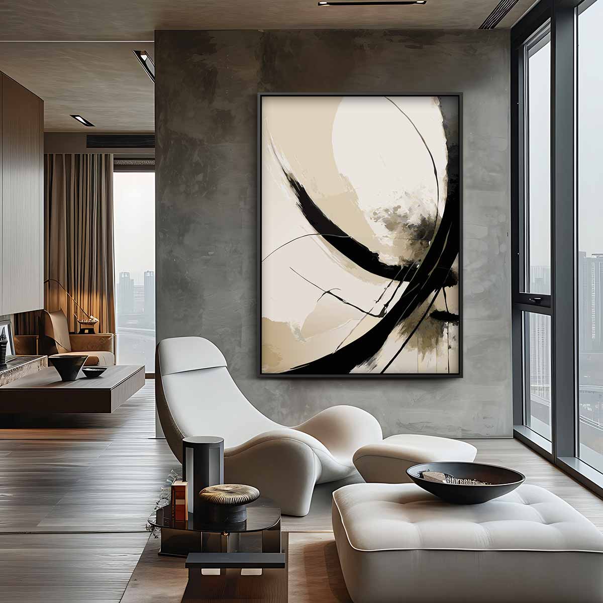 Elegante Bewegingen Kunstwerk-canvas-dibond-plexiglas-wanddecoratie-WallArtistic