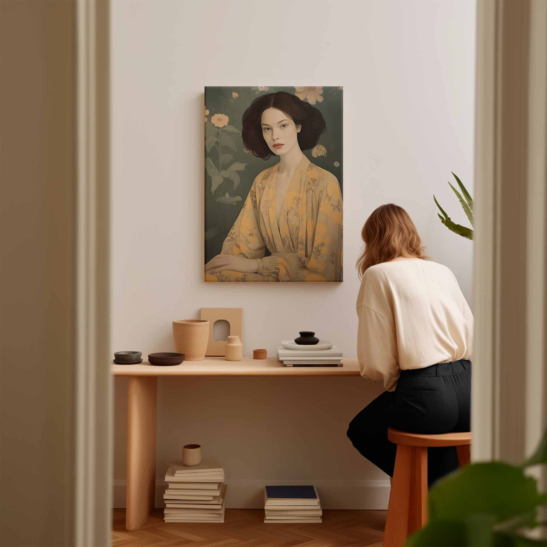 Elegantie in Bloem Kunstwerk-canvas-dibond-plexiglas-wanddecoratie-WallArtistic