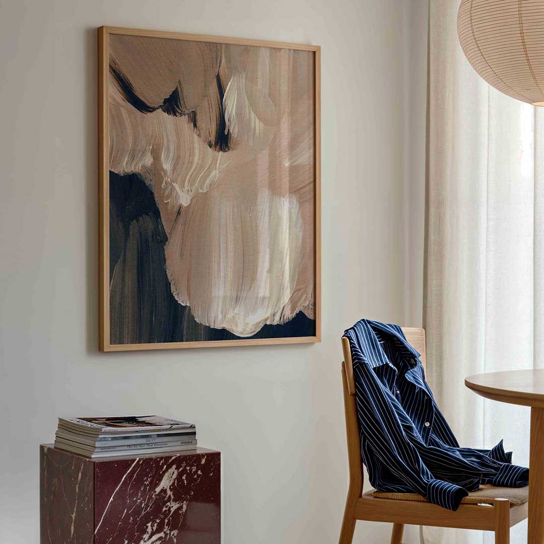Abstracte penseelstreken Poster