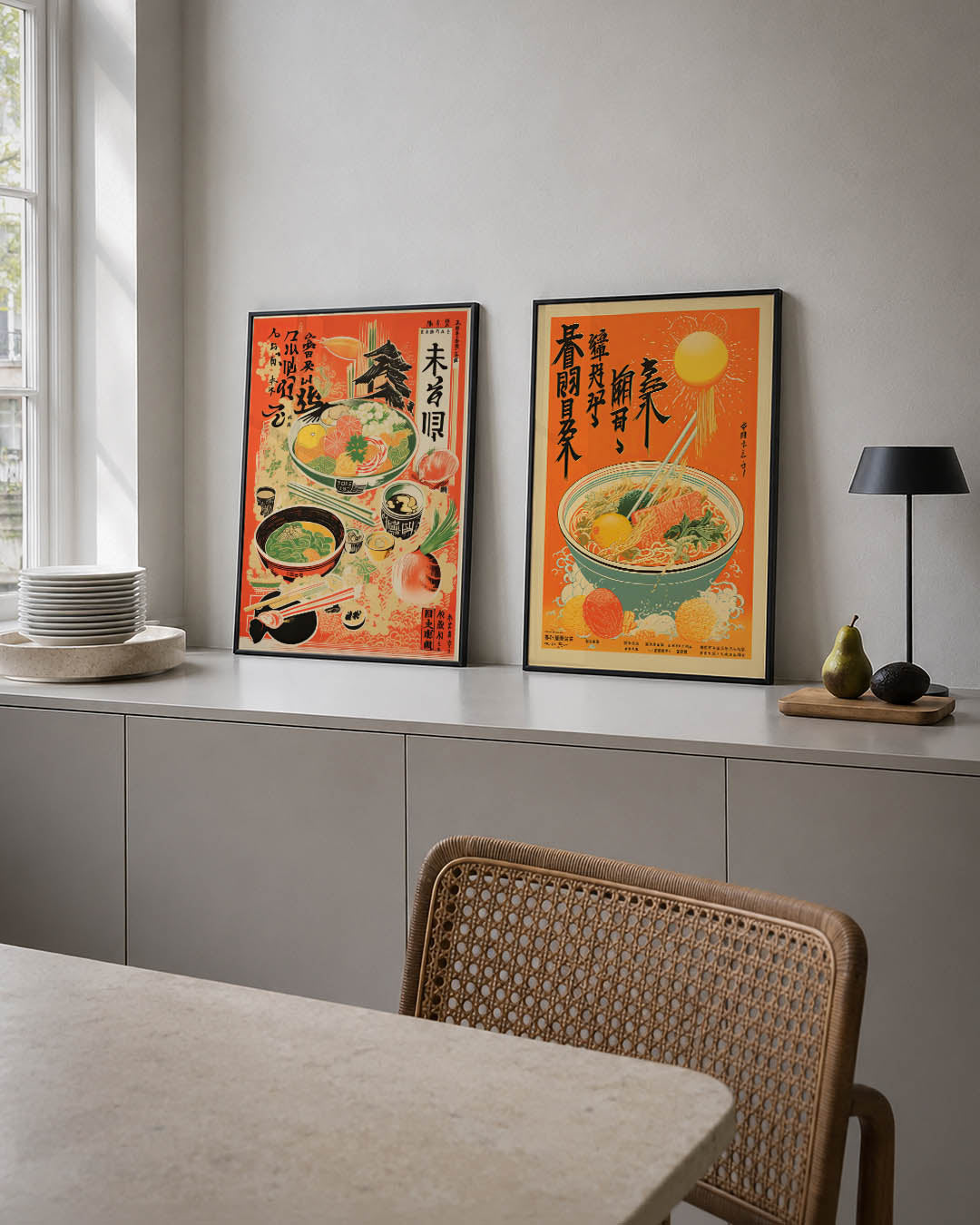 Kleurrijke eetervaring Posterset
