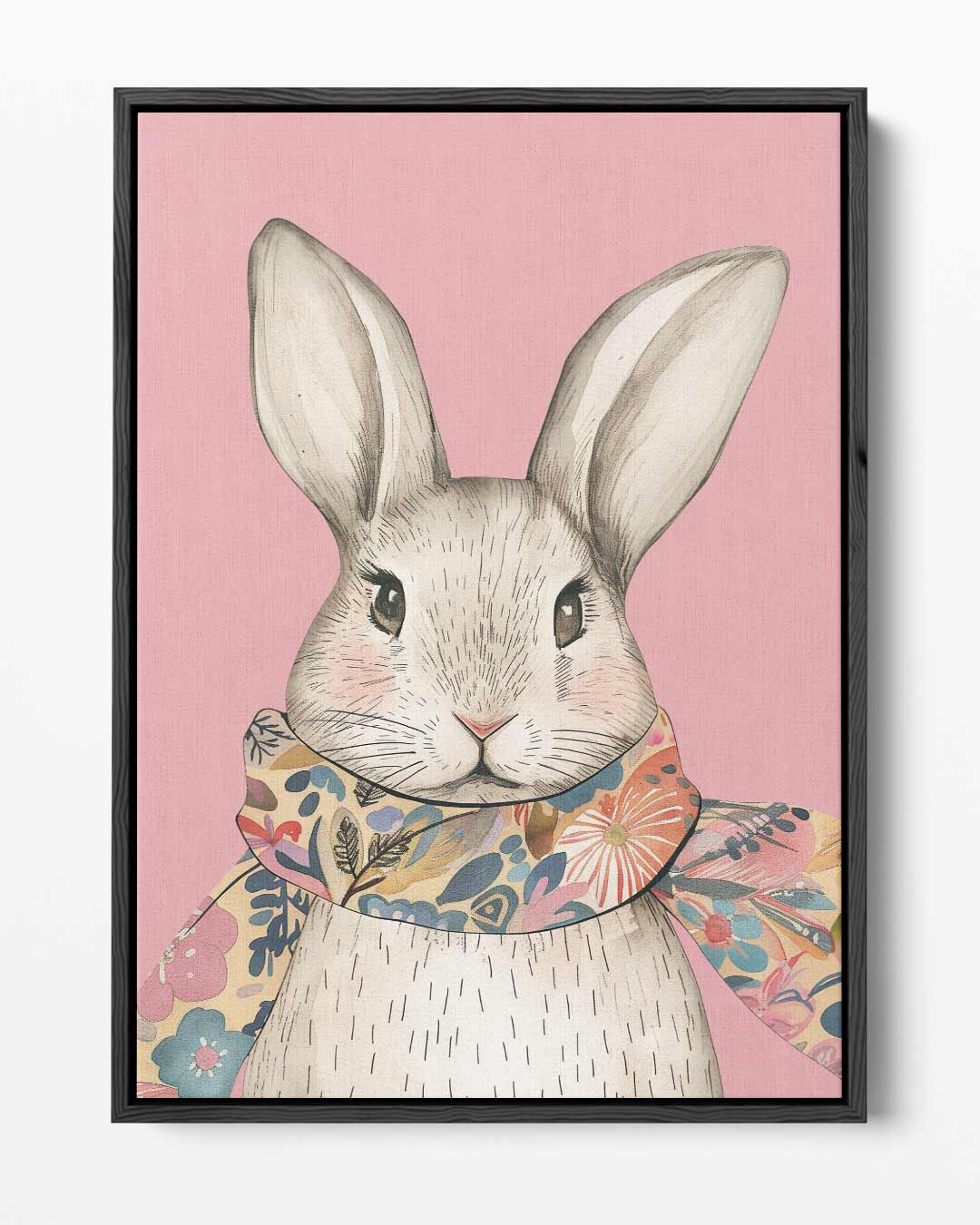 Stijlvolle Konijn Illustratie Kunstwerk-canvas-dibond-plexiglas-wanddecoratie-WallArtistic