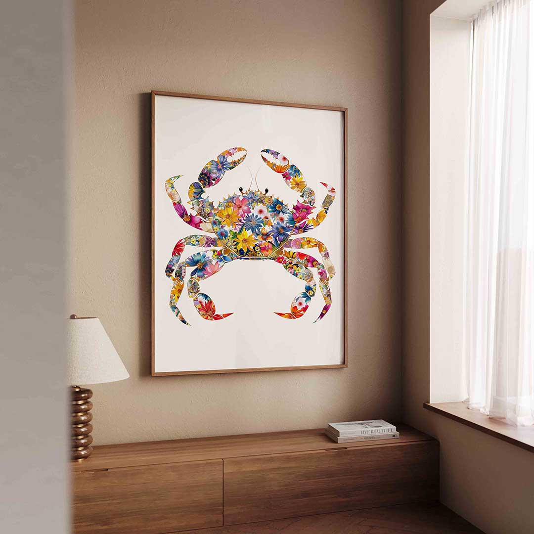 Bloemenkrab Poster