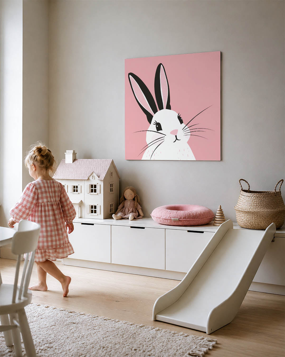 Vrolijk konijn portret Kunstwerk