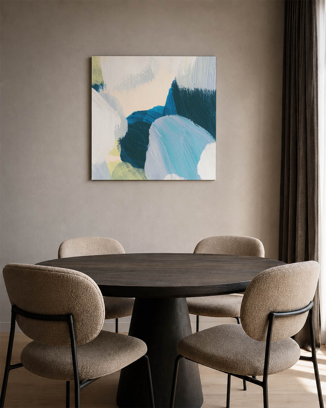 Kleurrijke penseelstreken Kunstwerk