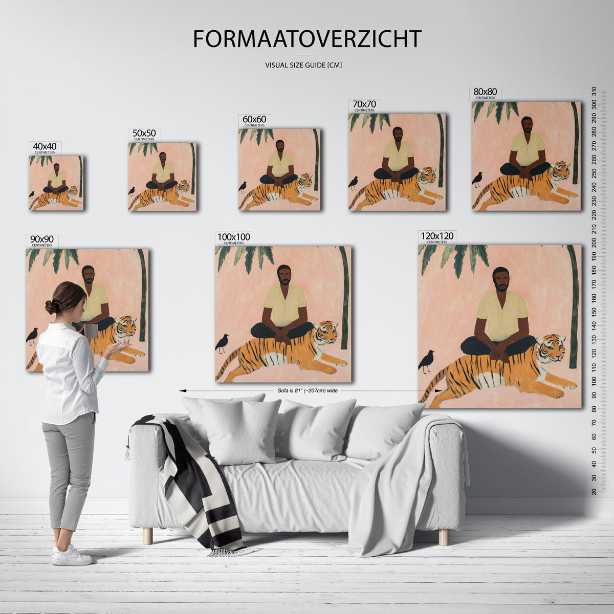 Man met tijger Poster